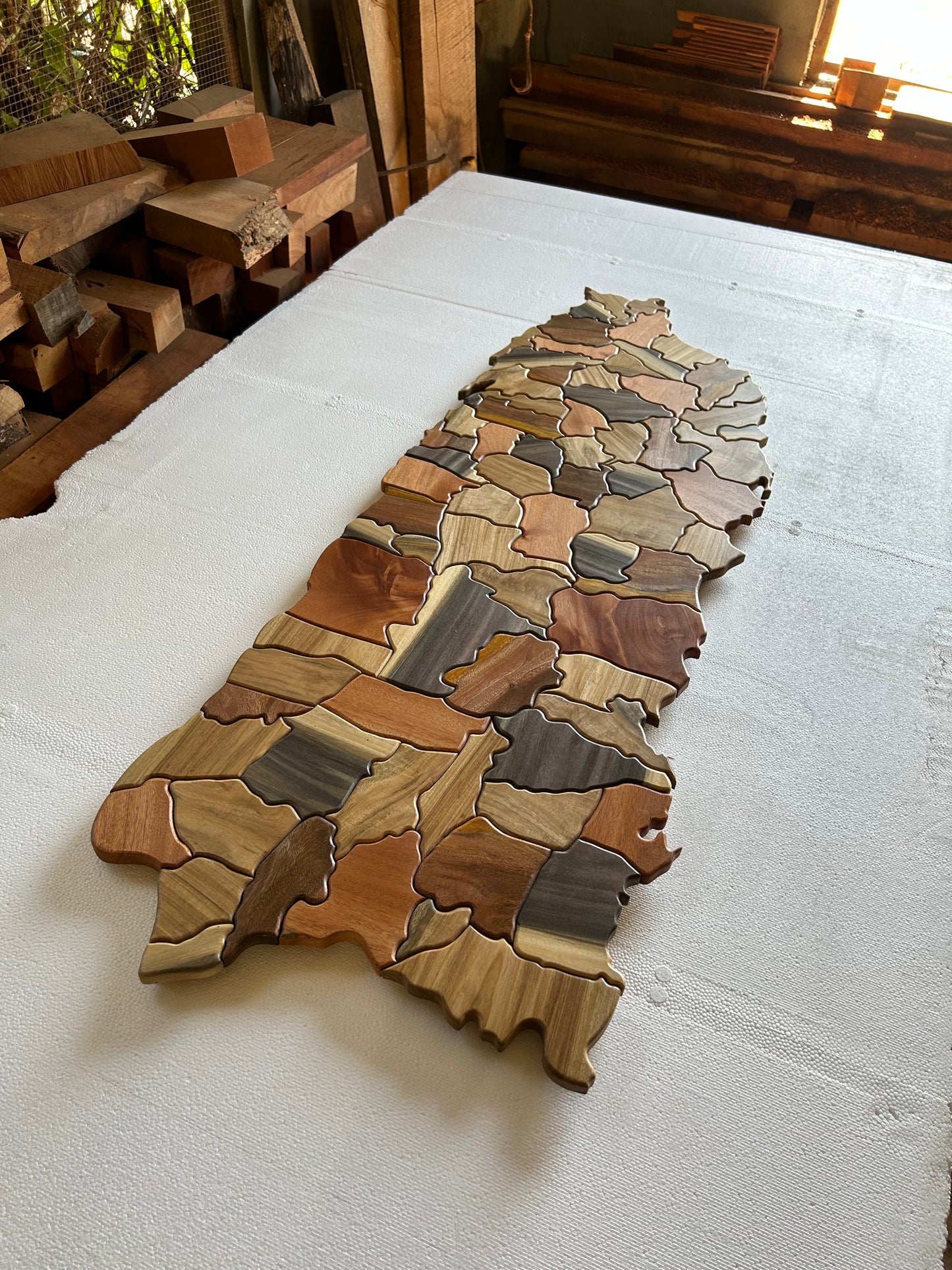 ❗️Rifa❗️: Mapa PR 3’ ft en 5 maderas nativas